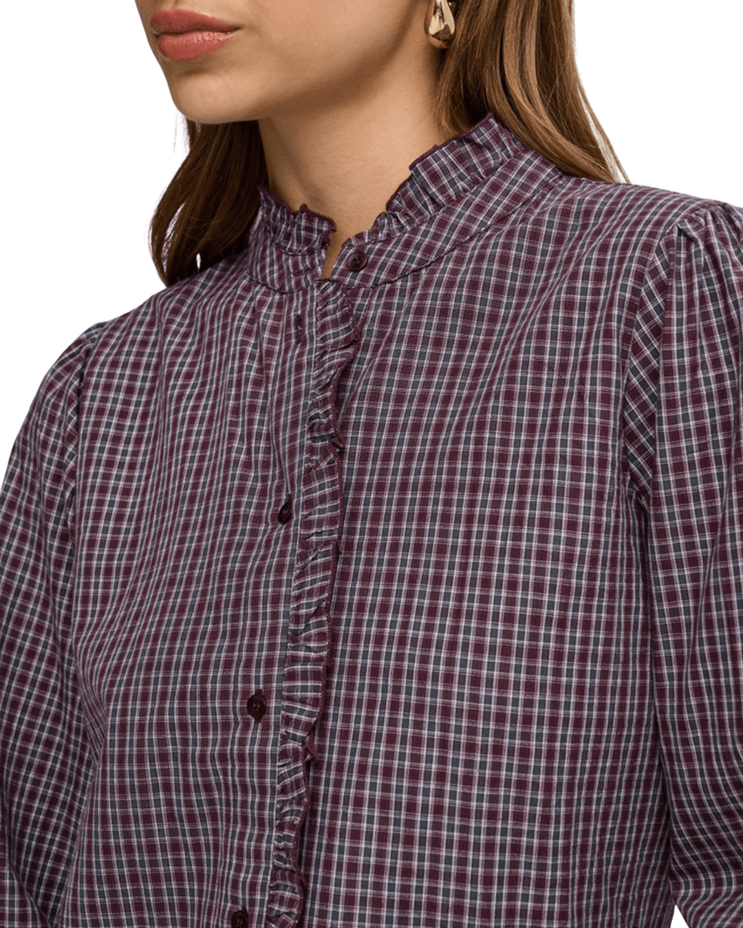 Only Shirts Only Purple Fenna Check Shirt