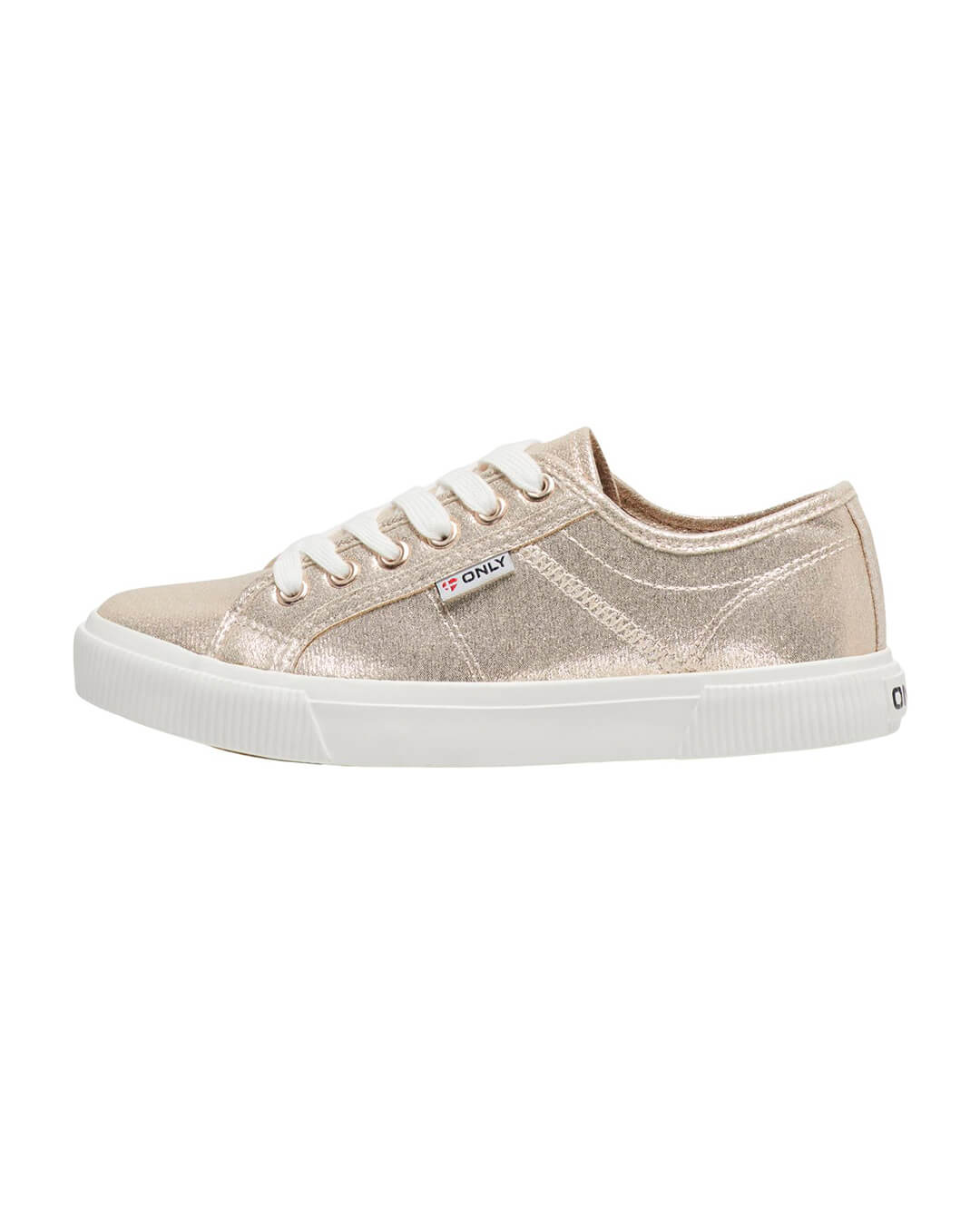 Only Shoes Only Metallic Gold Canvas Sneakers