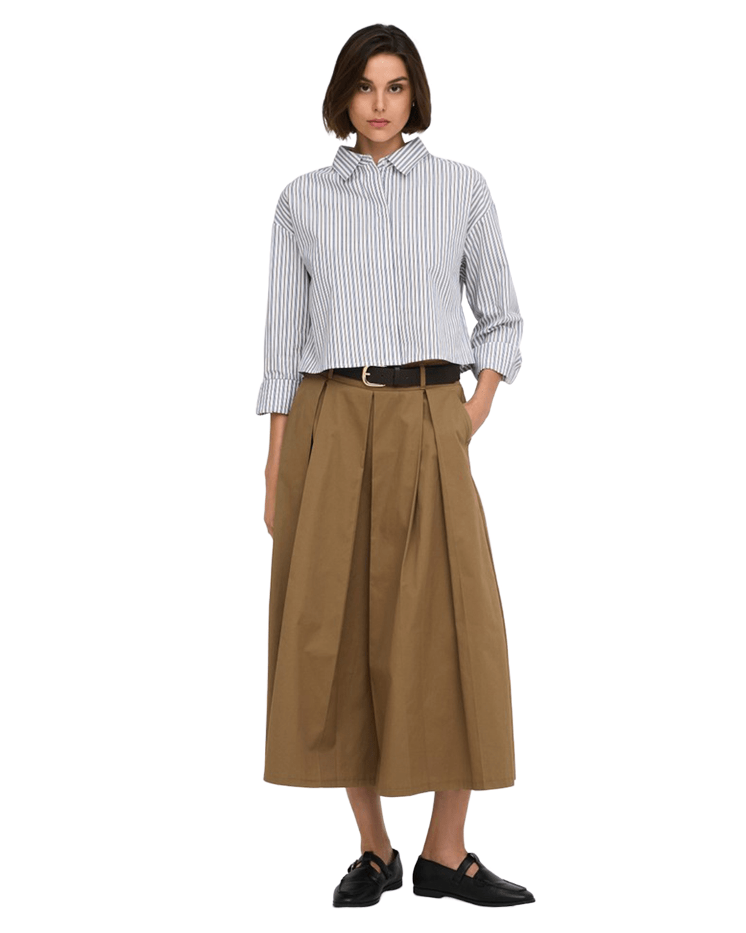 Only Skirts Only Brown Aven-Zora High Waist Belted Maxi Skirt
