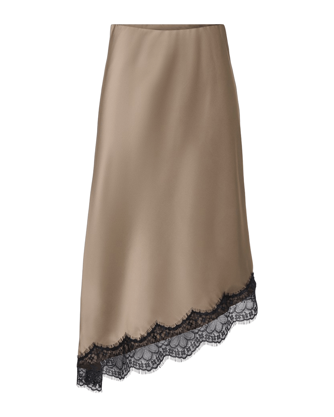 Only Skirts Only Brown Faraya Lace Midi Skirt