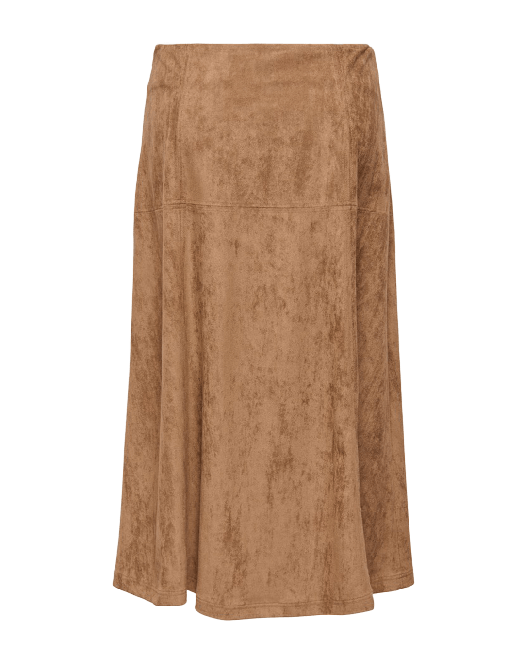 Only Skirts Only Brown Lixa Mid Waist Faux Suede Maxi Skirt