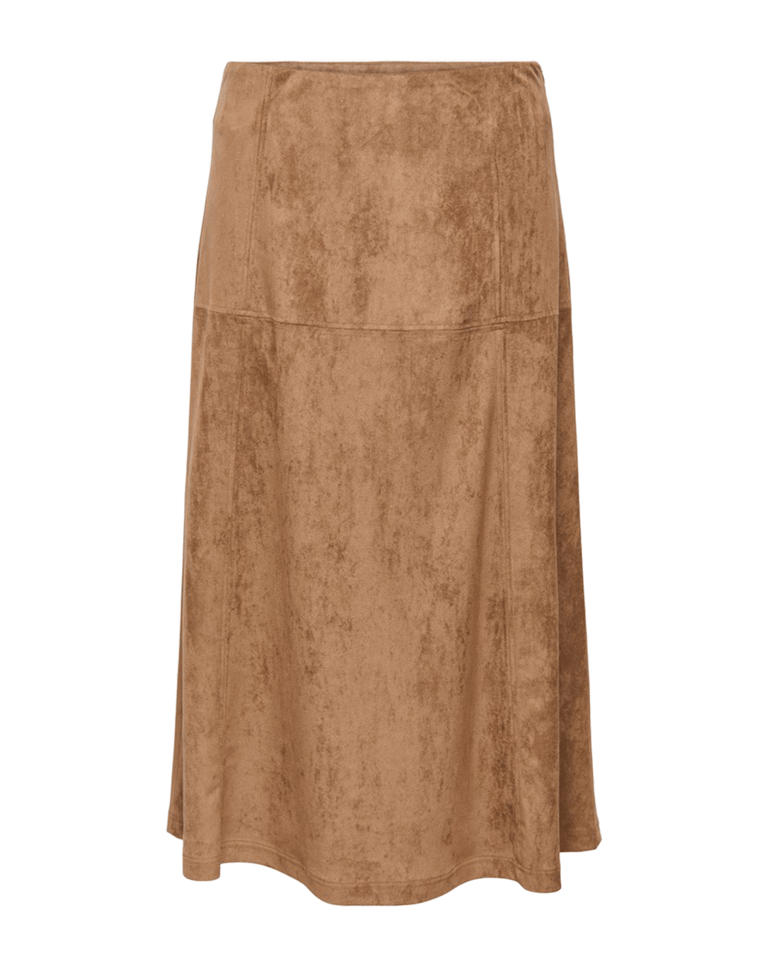 Only Skirts Only Brown Lixa Mid Waist Faux Suede Maxi Skirt