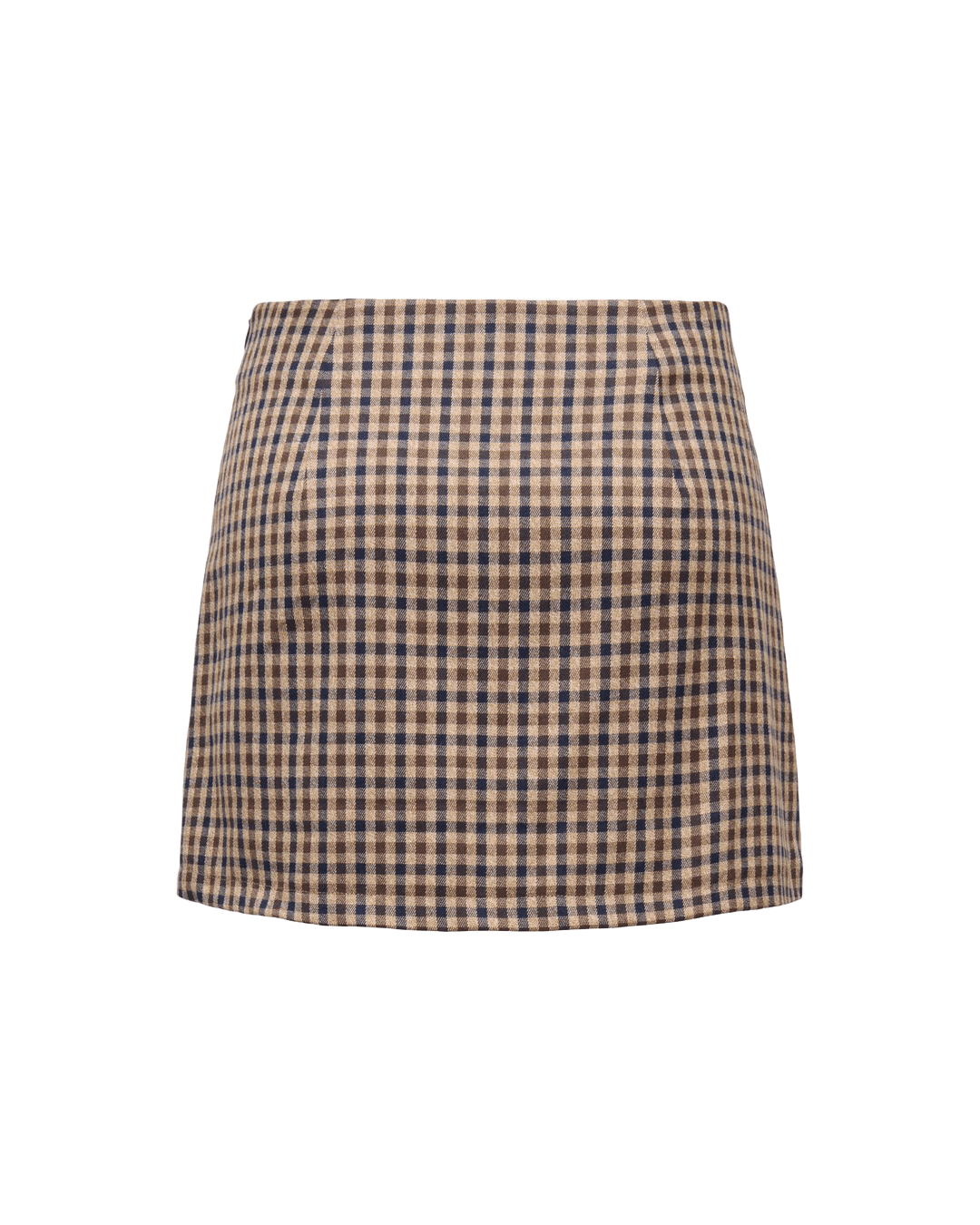 Only Skirts Only Brown Violetta High Waist Check Slit Skirt