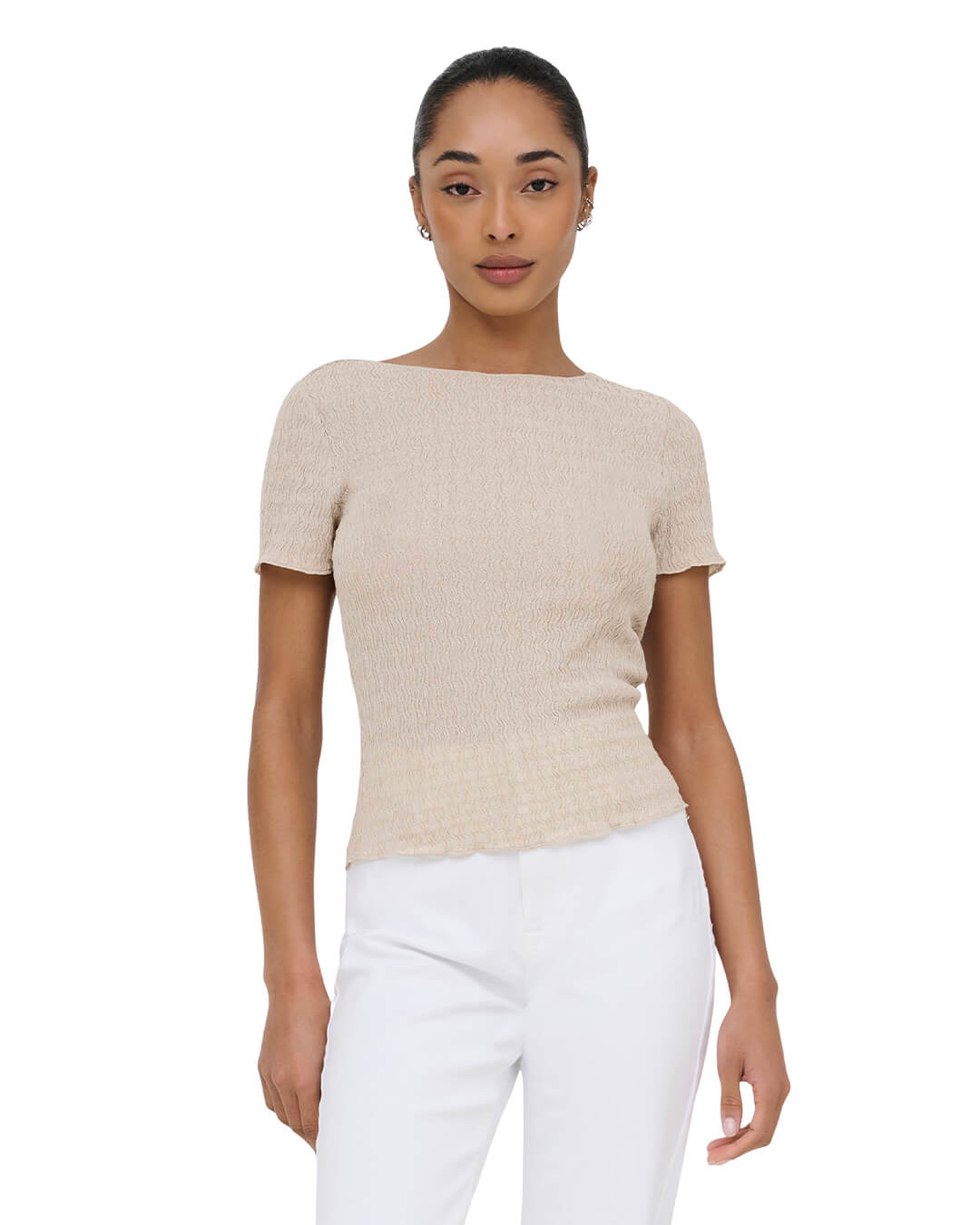 Only T-Shirts Only Beige Onlilse Top