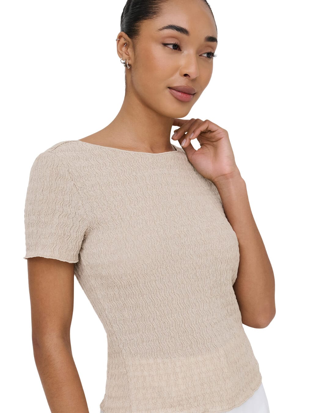 Only T-Shirts Only Beige Onlilse Top