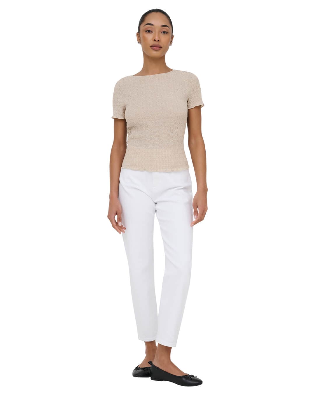 Only T-Shirts Only Beige Onlilse Top