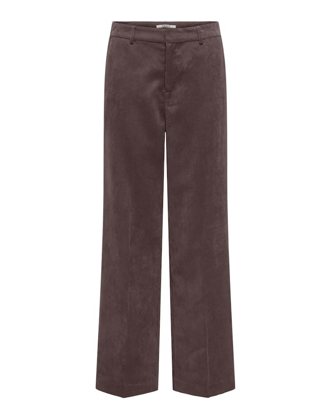Only Trousers ONLKATEY LIFE HW WIDE CORD PANT CC PNT SEAL BROWN