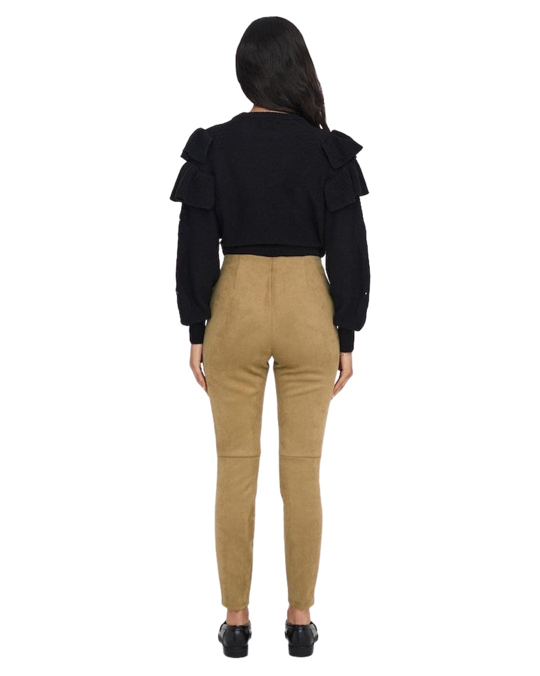 Only Trousers Only Beige Faux Suede Legging