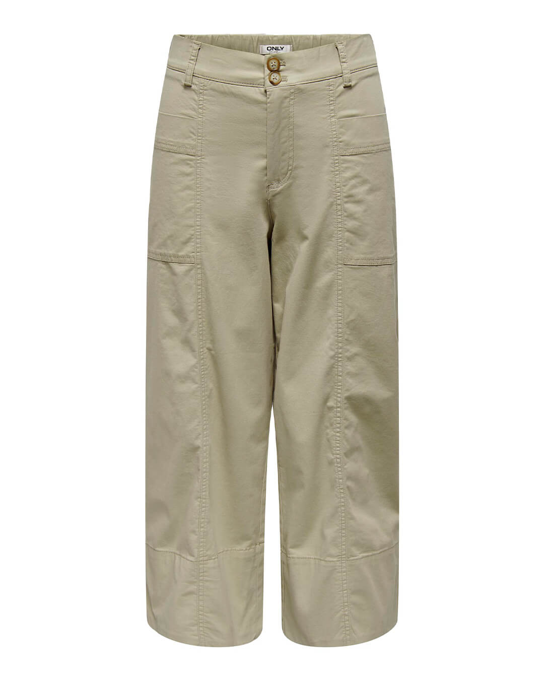 Only Trousers Only Beige Felis Culotte Trousers