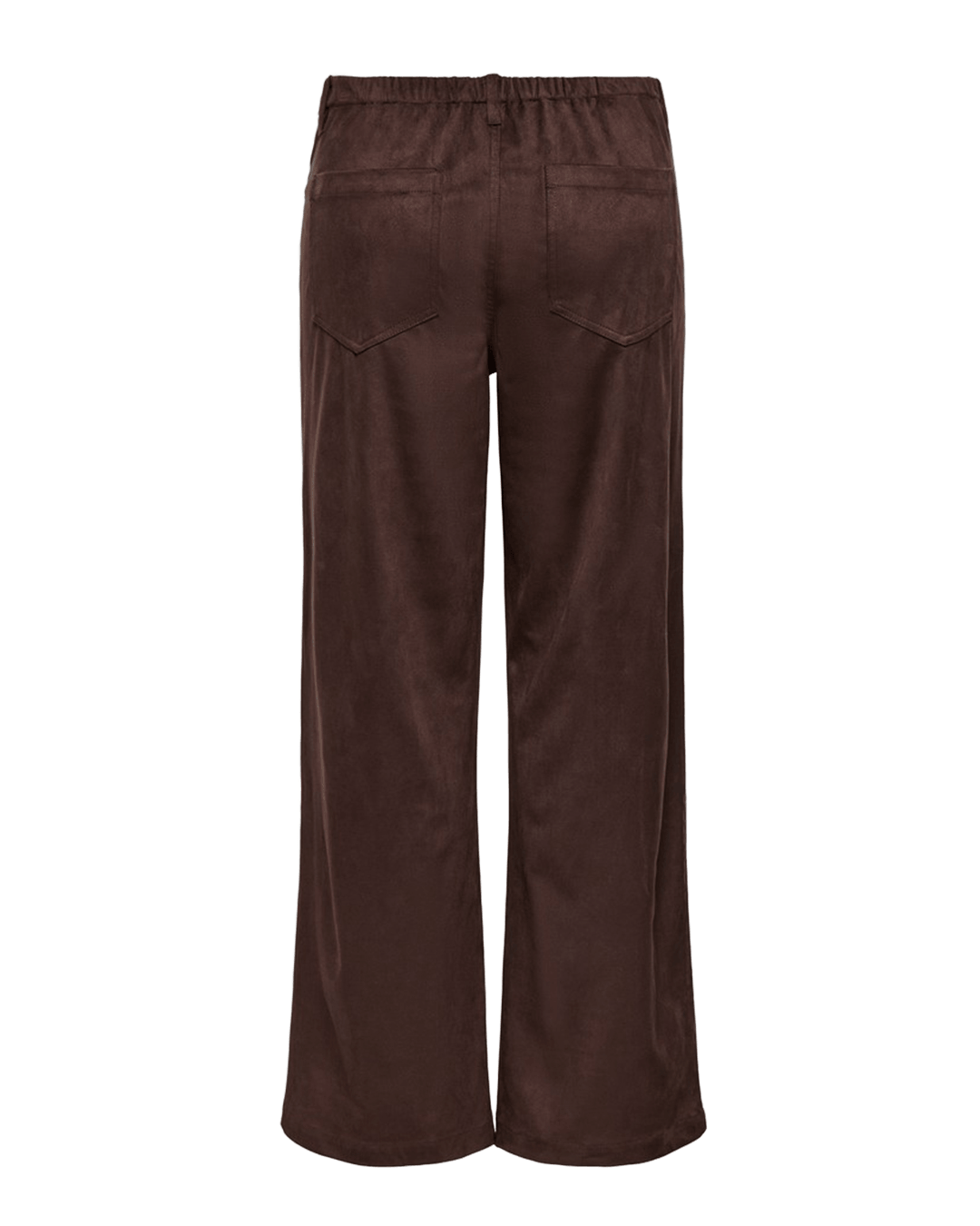 Only Trousers Only Brown Rima Mid Waist Faux Suede Trousers