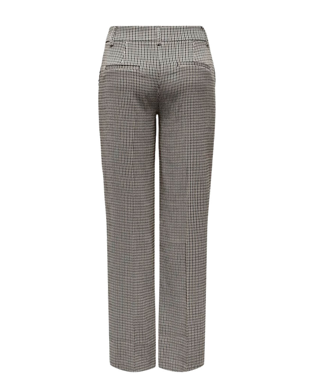 Only Trousers Only Lettie Black Checked Straight Trousers