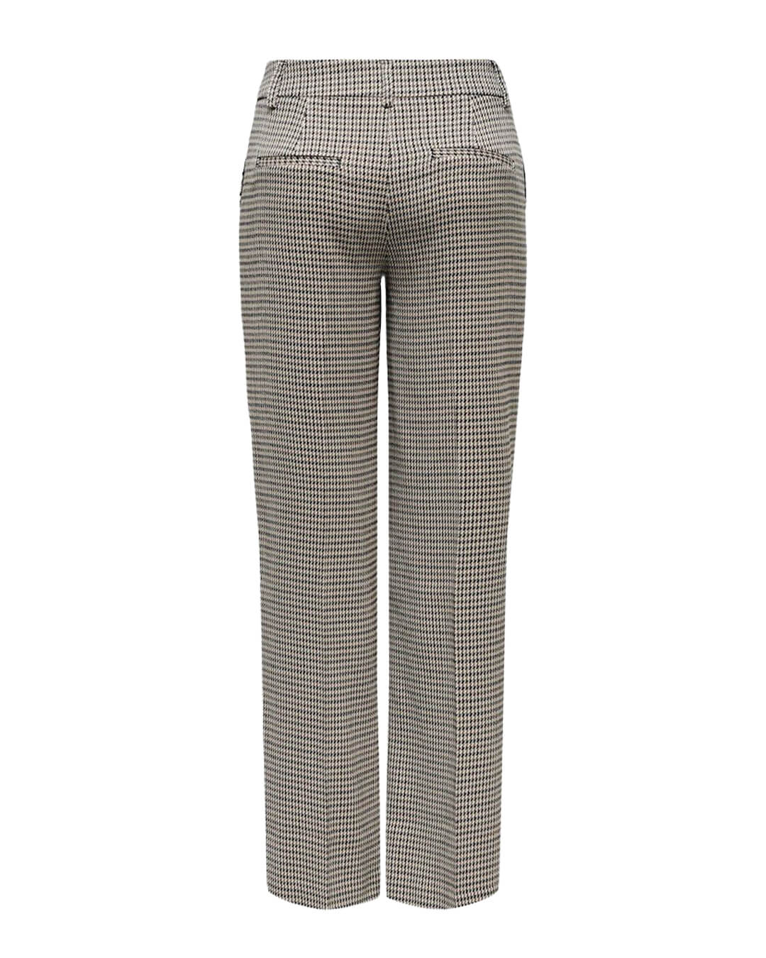 Only Trousers Only Lettie Brown Checked Straight Trousers