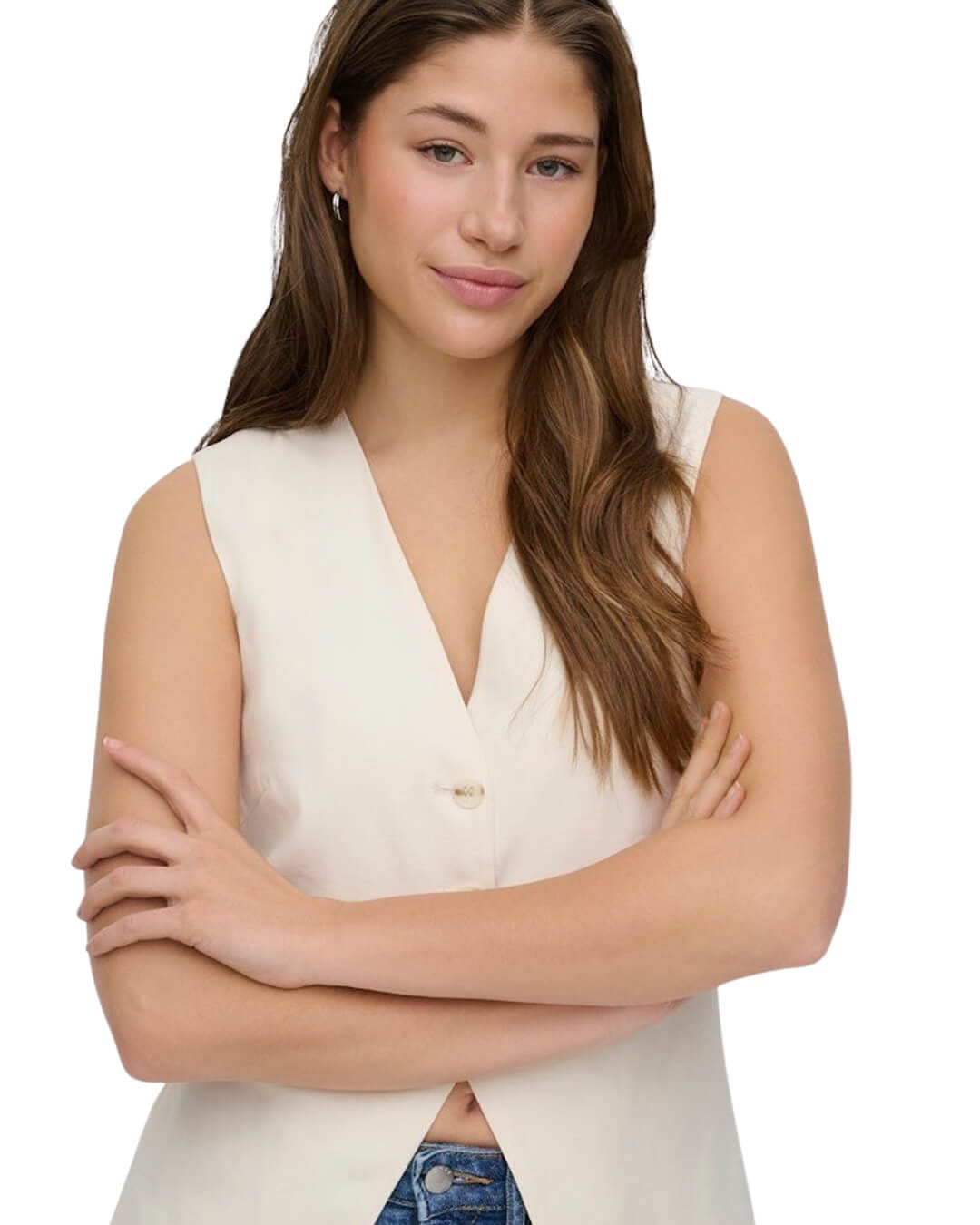 Only Waistcoats Only White Onltila Waistcoat