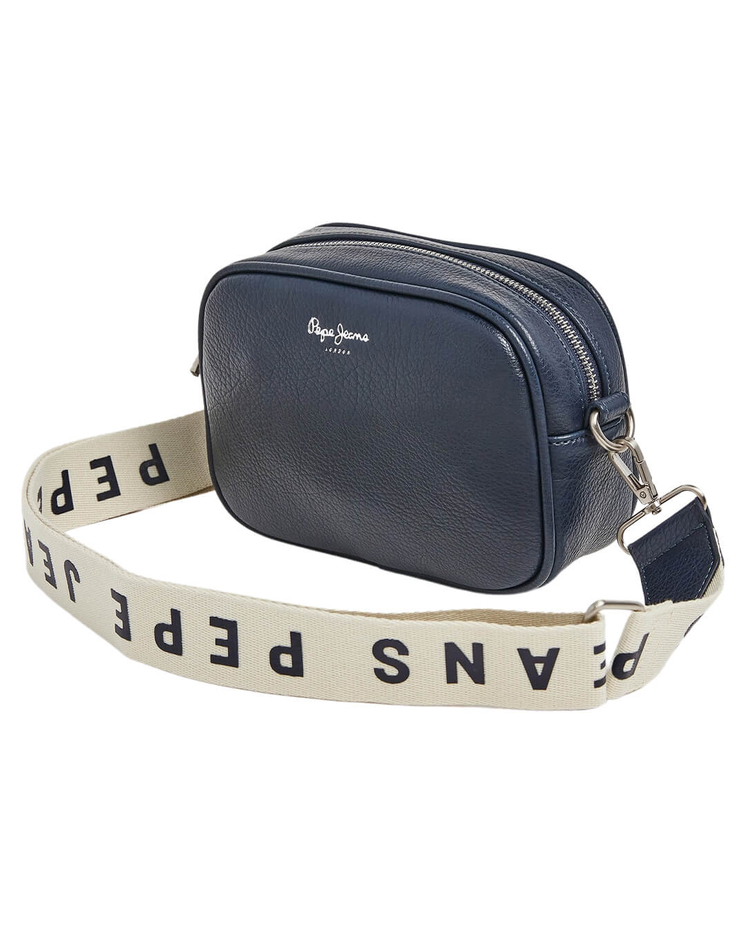 Pepe Jeans Bags ONE Pepe Jeans Navy Engraved Logo Crossbody Bag