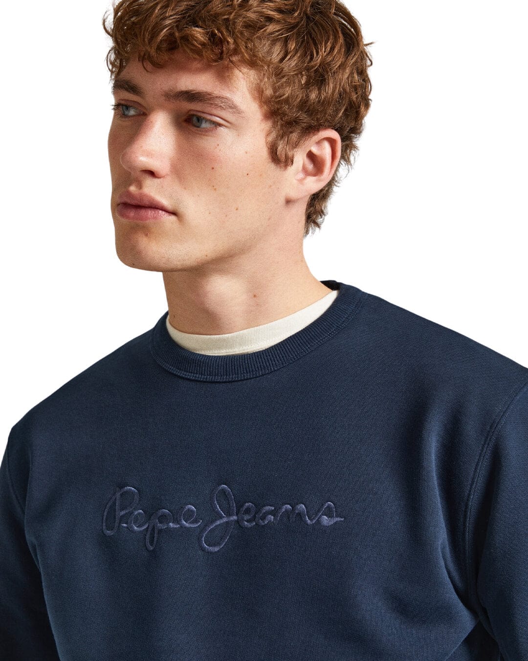 Pepe Jeans Jumpers Pepe Jeans Blue Crewneck Sweatshirt With Logo