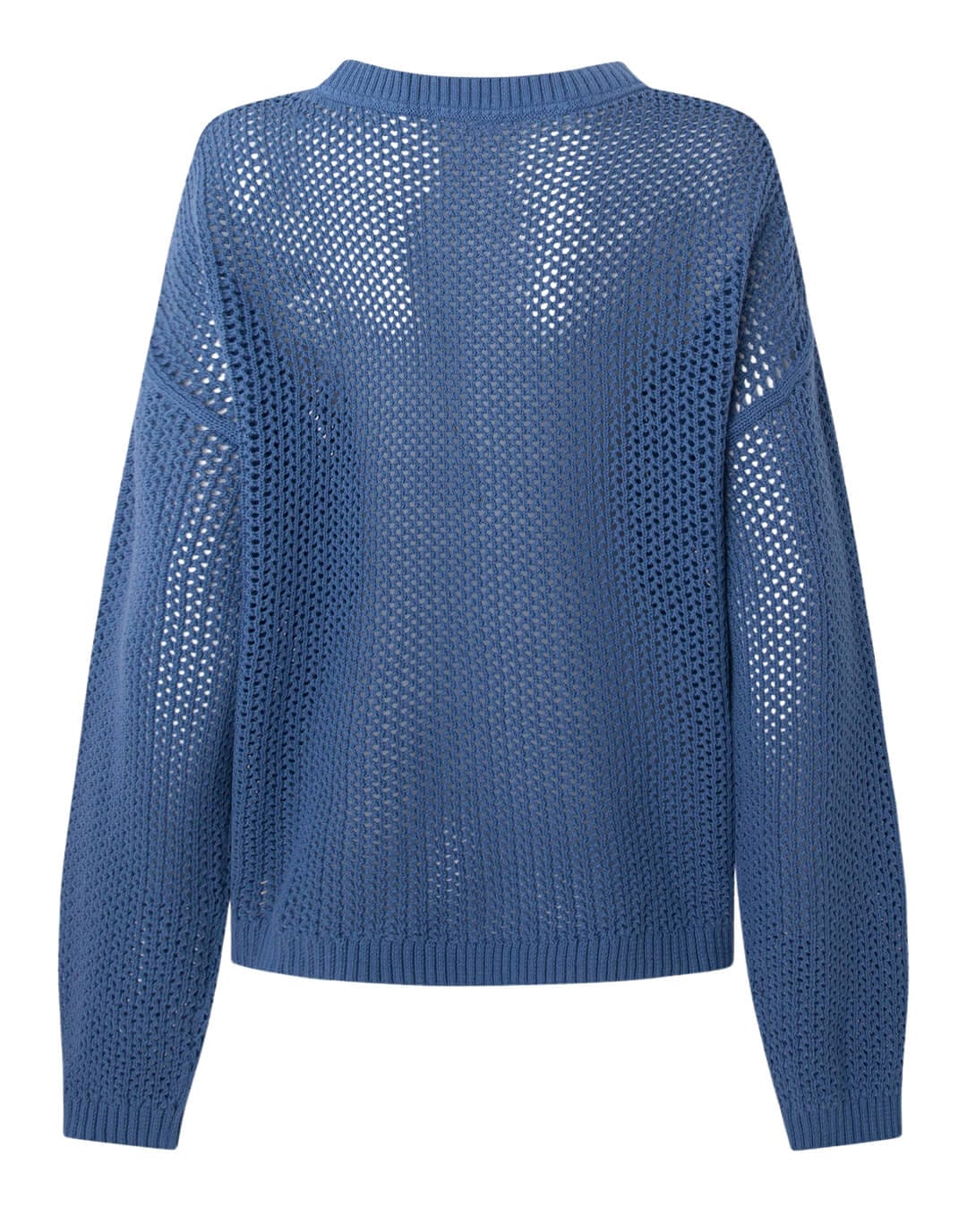Pepe Jeans Jumpers Pepe Jeans Blue Relaxed Fit Jumper With Openwork Detail