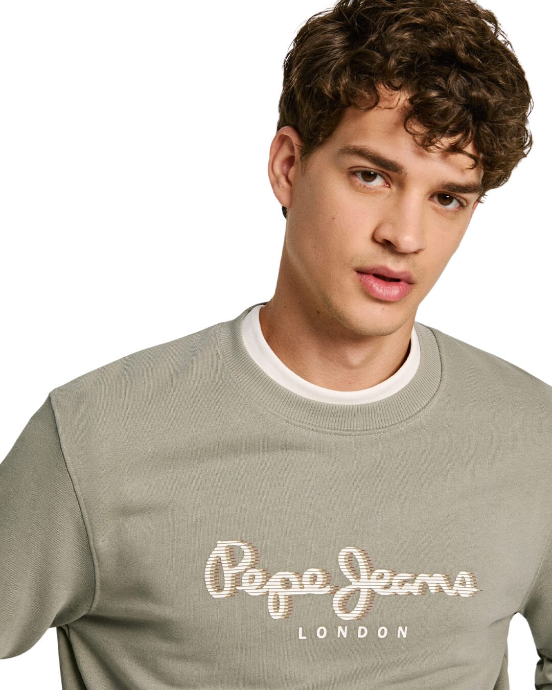 Pepe Jeans Jumpers Pepe Jeans Green Saul Crew Neck Sweatshirt