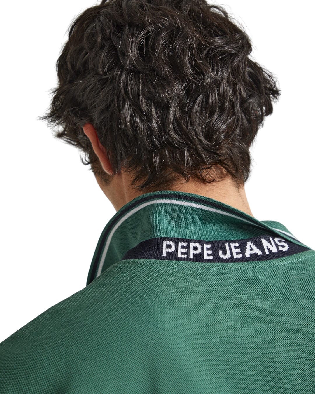 Pepe Jeans Polo Shirts Pepe Jeans Green Pique Polo With Embroidered Logo