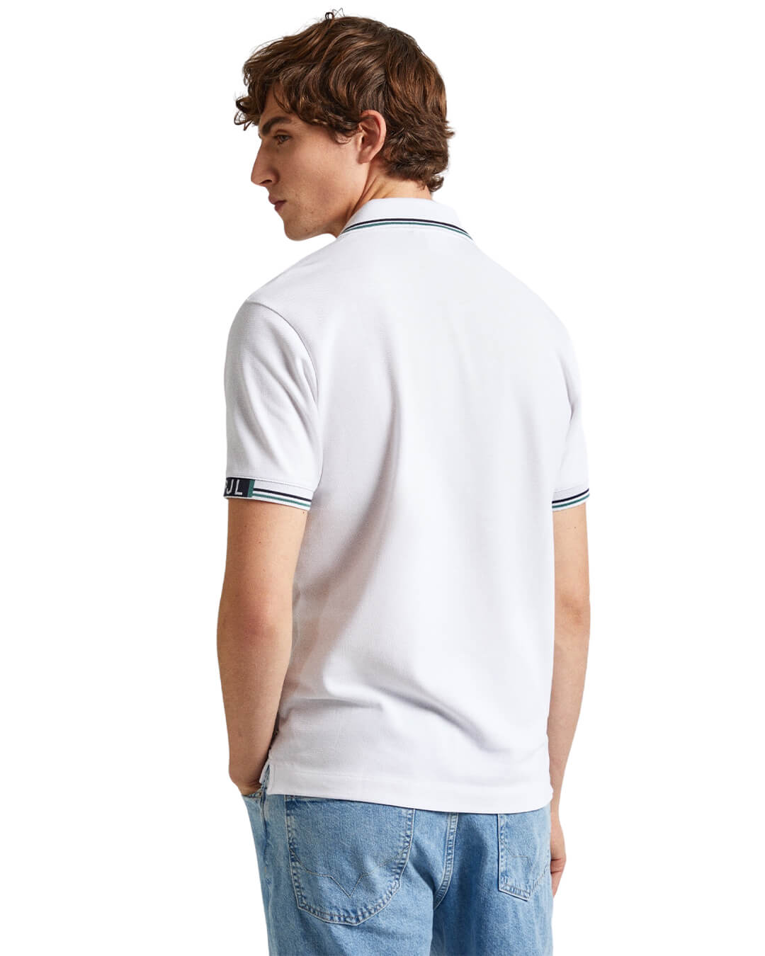 Pepe Jeans Polo Shirts Pepe Jeans White Pique Polo With Embroidered Logo