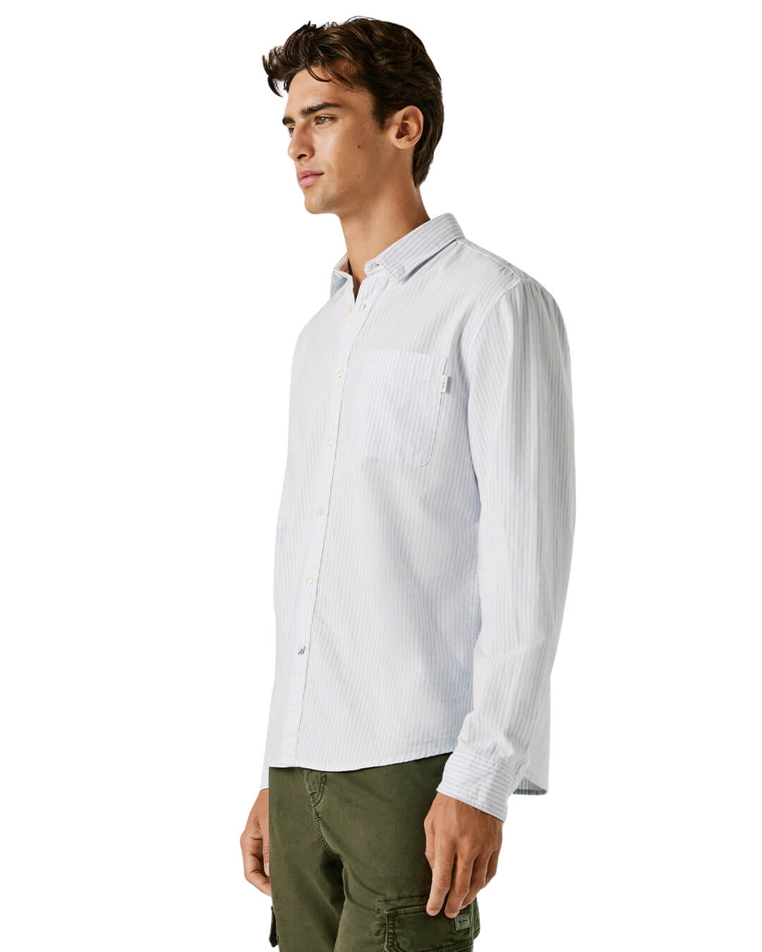 Pepe Jeans Shirts Pepe Jeans Blue  Prescot Bleach Shirt