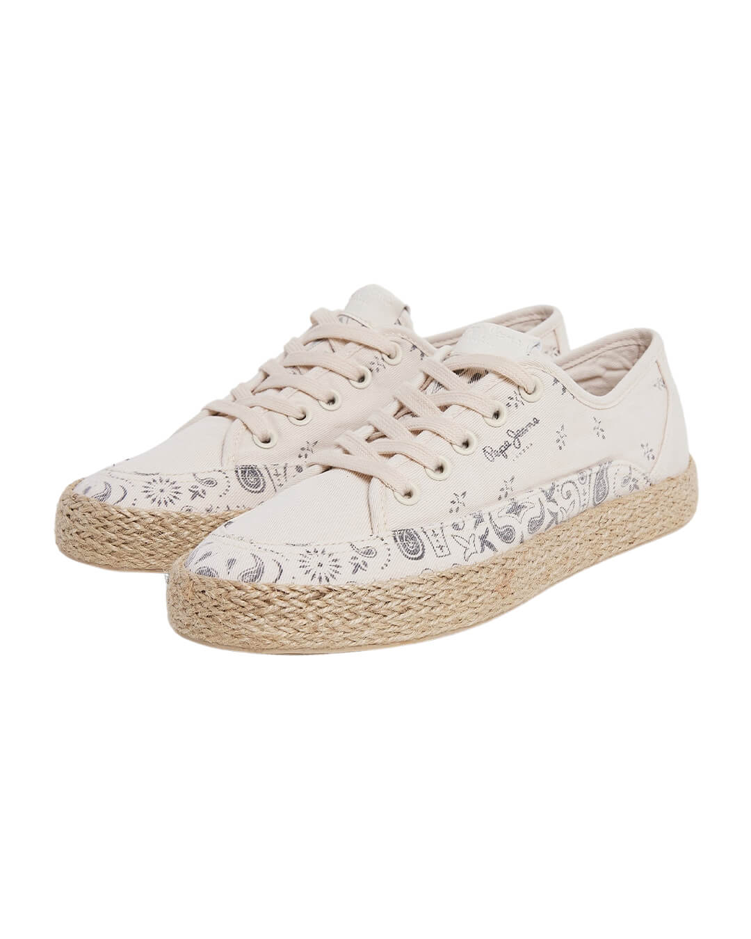 Pepe Jeans Shoes JADE PRINT TRAINERS MOUSSE WHITE P808