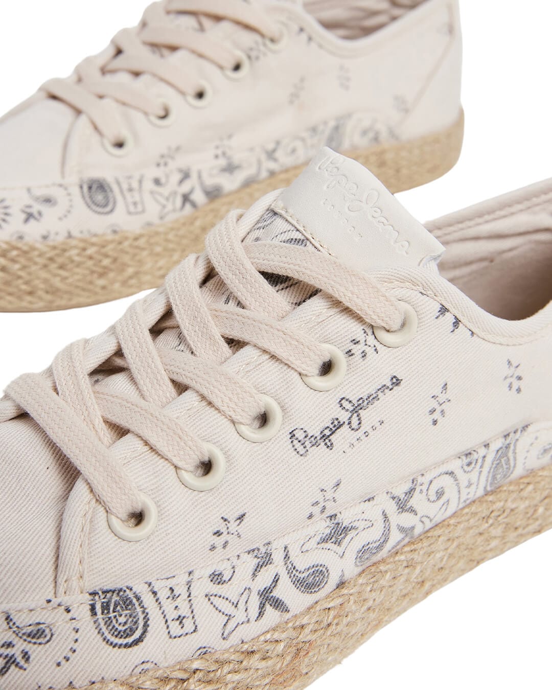 Pepe Jeans Shoes JADE PRINT TRAINERS MOUSSE WHITE P808