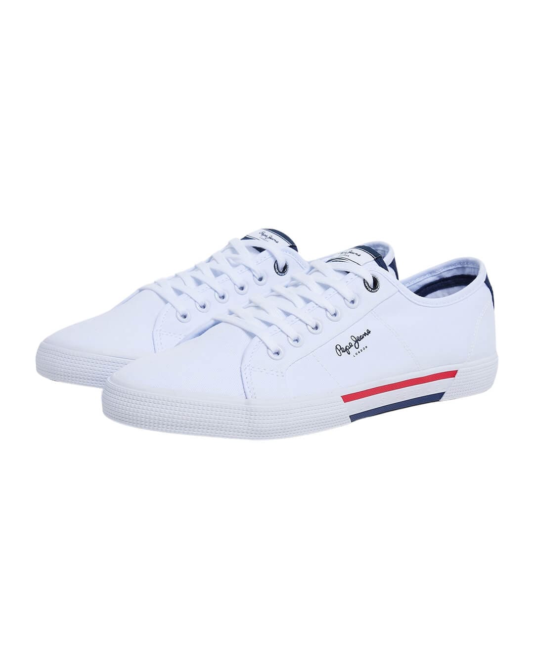 Pepe Jeans Shoes Pepe Jeans White Basic Cotton Trainers