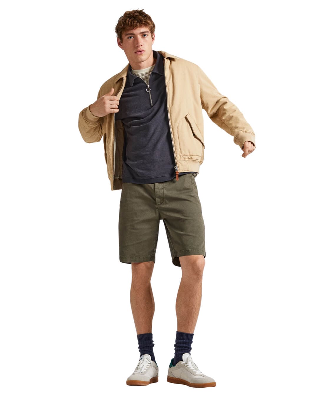 Pepe Jeans Shorts Pepe Jeans Military Green Regular Fit Chino Shorts