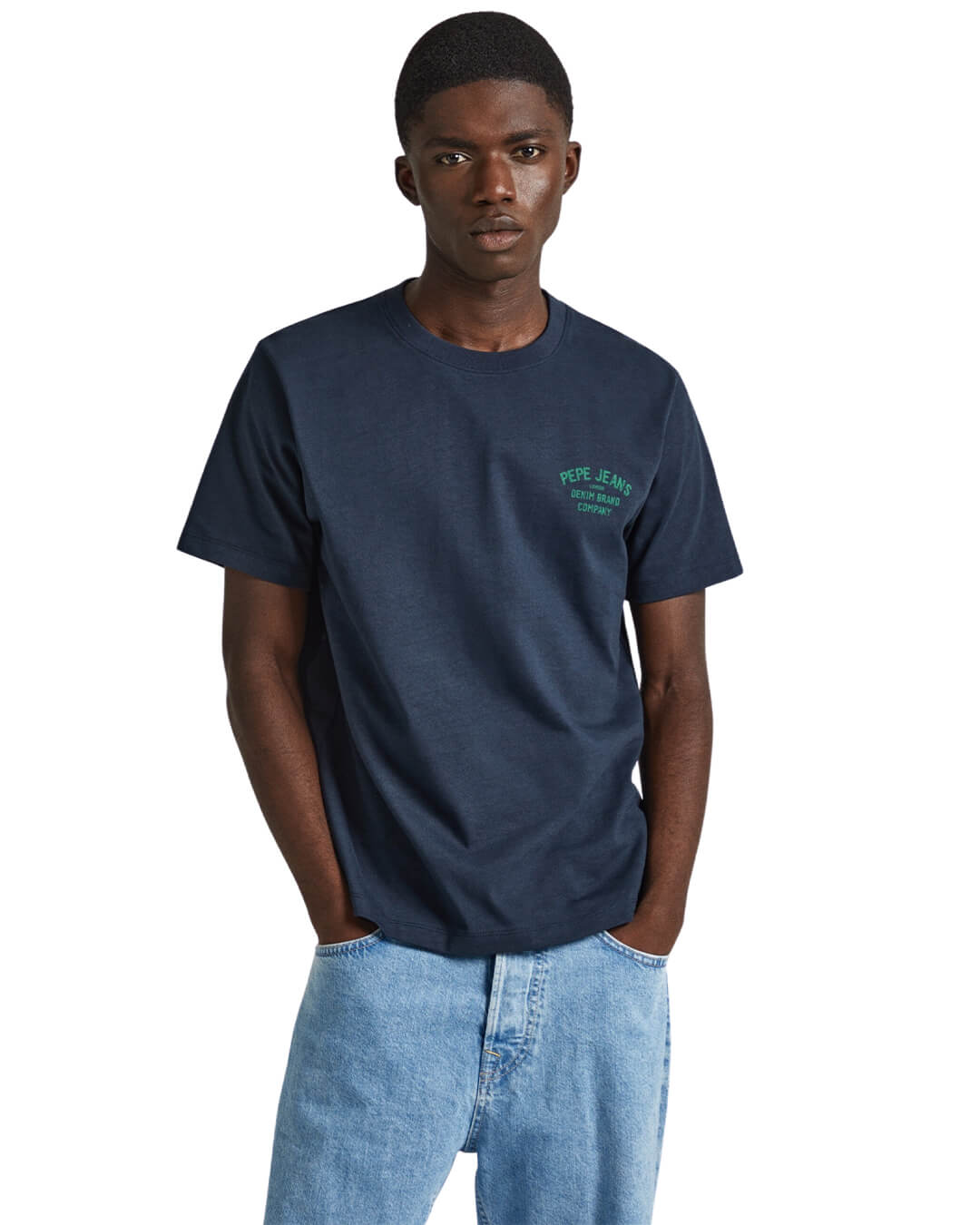 Pepe Jeans T-Shirts Pepe Jeans Blue Regular Fit T-Shirt With Back Print