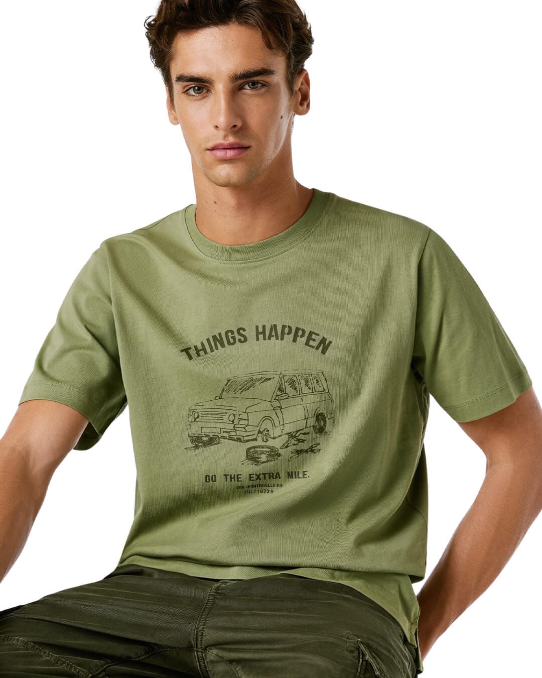 Pepe Jeans T-Shirts Pepe Jeans Green  Sheldon Tee Washed T-shirt