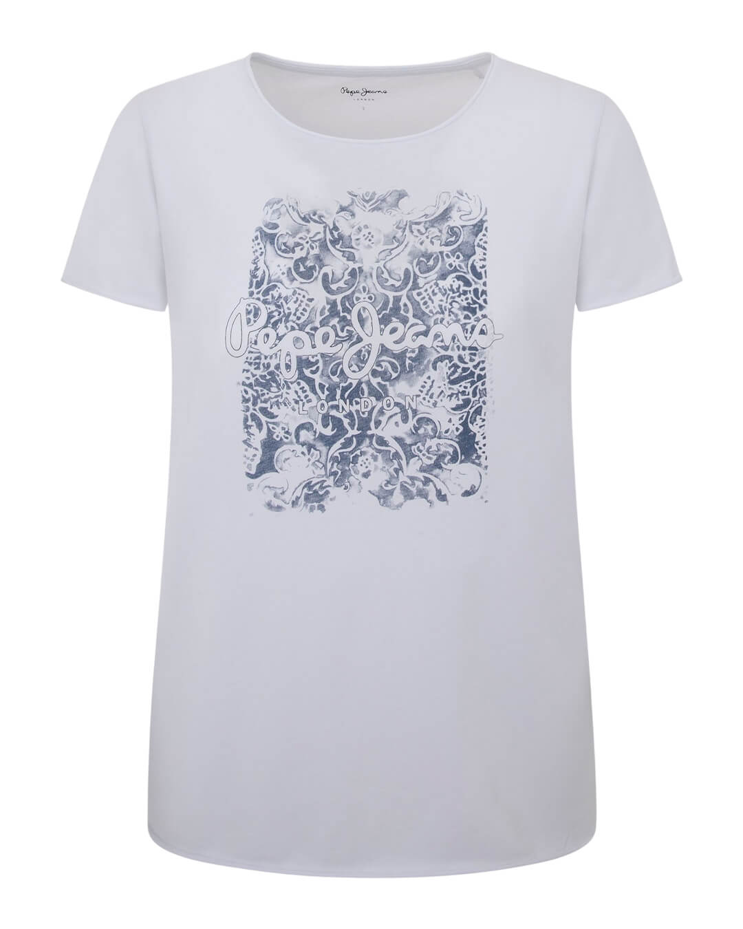 Pepe Jeans T-Shirts Pepe Jeans White Relaxed Fit Print Logo T-Shirt