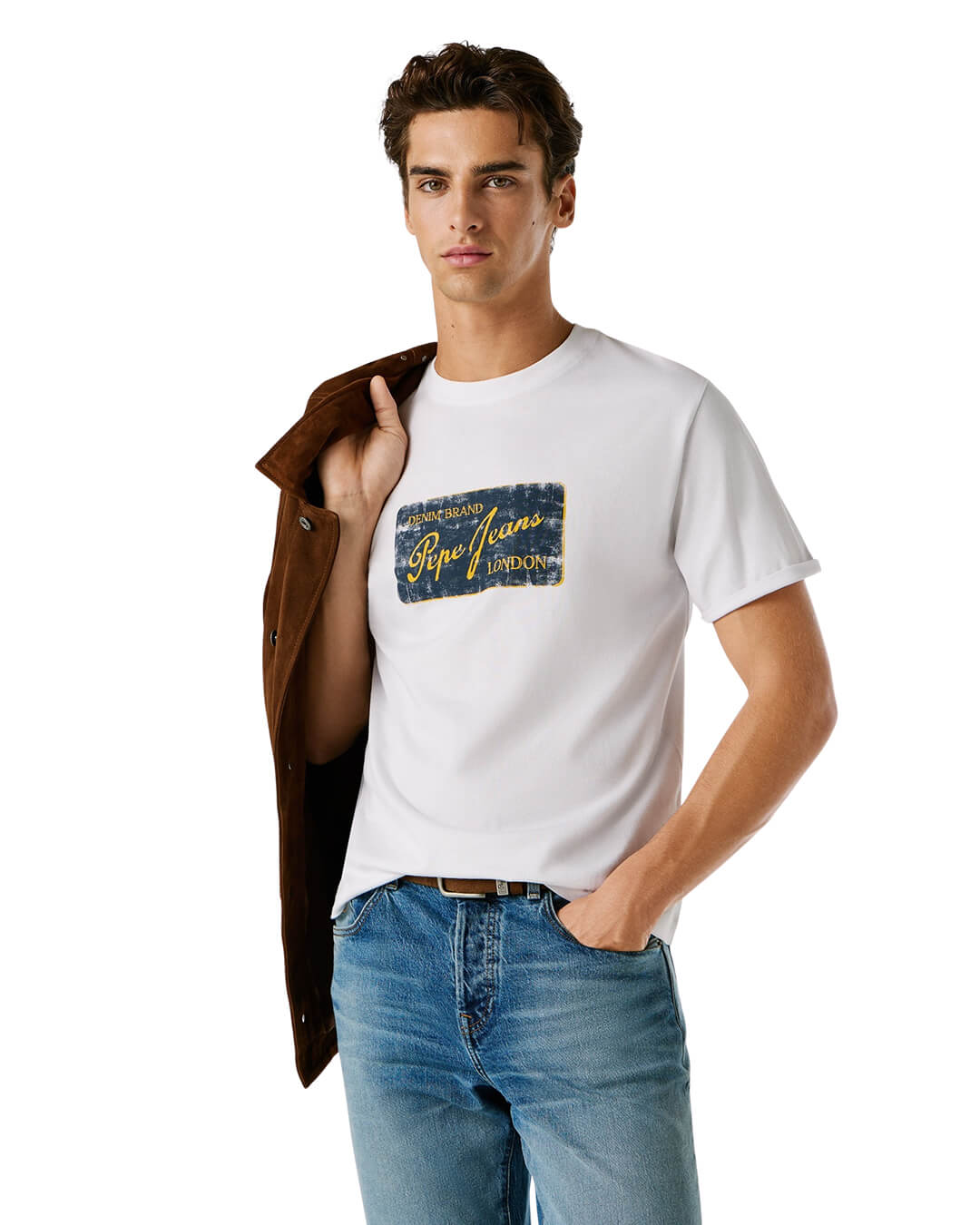 Pepe Jeans T-Shirts Pepe Jeans White Suen Tee T-shirt