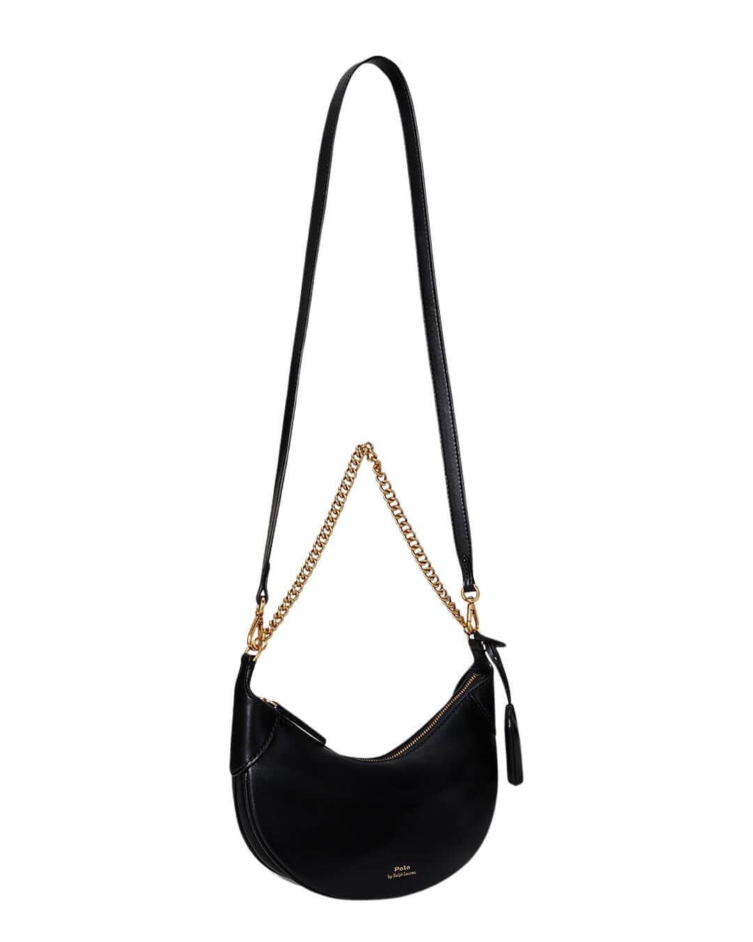 Polo Ralph Lauren Bags ONE POLO ID LEATHER MINI CHAIN BAG BLACK