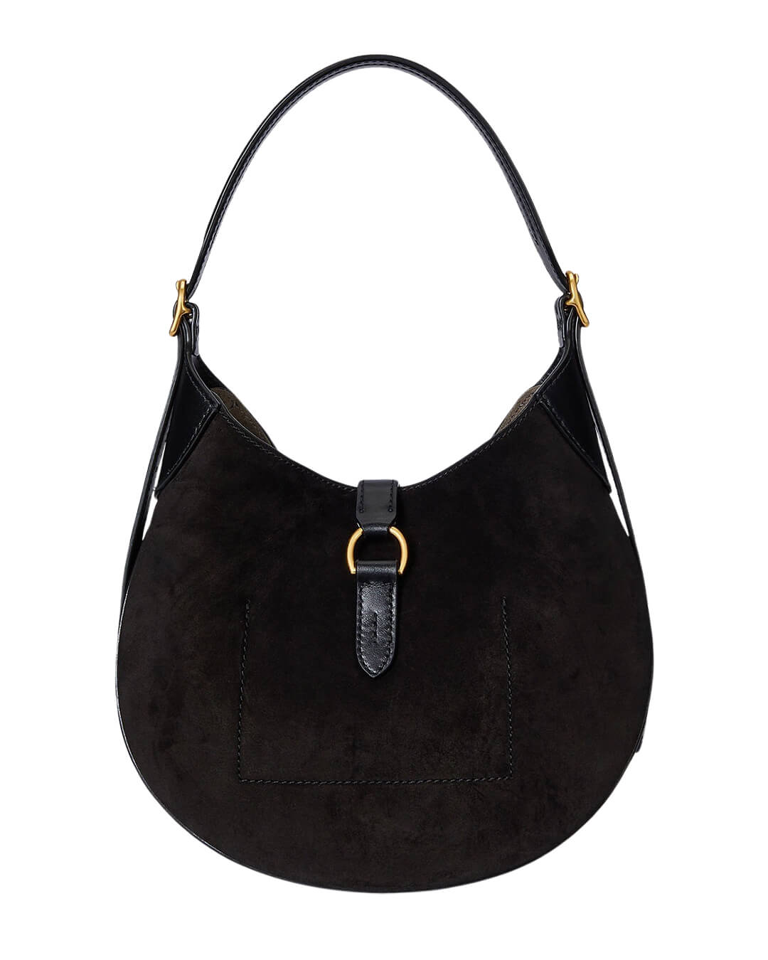 Polo Ralph Lauren Bags ONE POLO ID SUEDE SMALL SHOULDER BAG BLACK