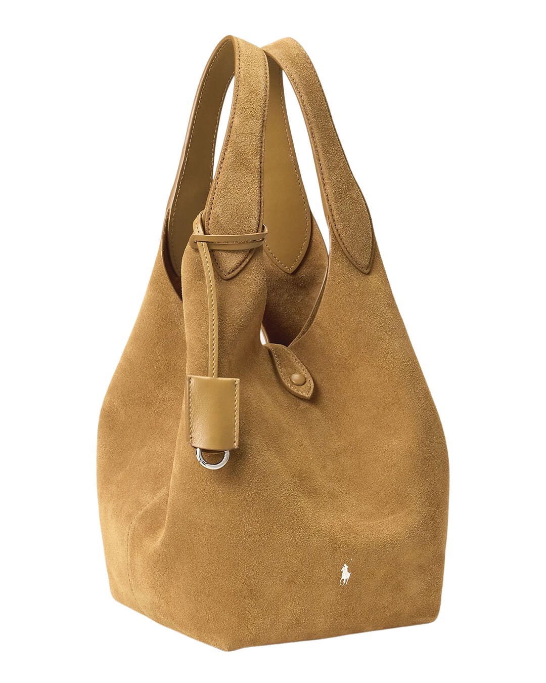 Polo Ralph Lauren Bags ONE POLO PLAY SUEDE MEDIUM TOTE BROWN