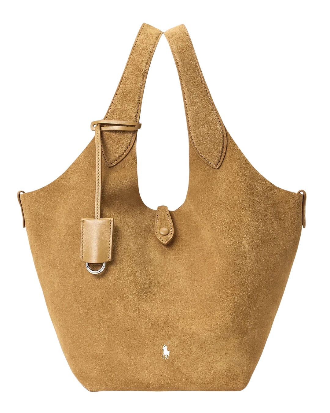 Polo Ralph Lauren Bags ONE POLO PLAY SUEDE MEDIUM TOTE BROWN