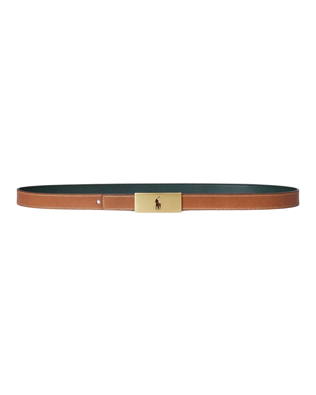 Polo Ralph Lauren Belts POLO ID REVERSIBLE VACHETTA LEATHER BELT BROWN