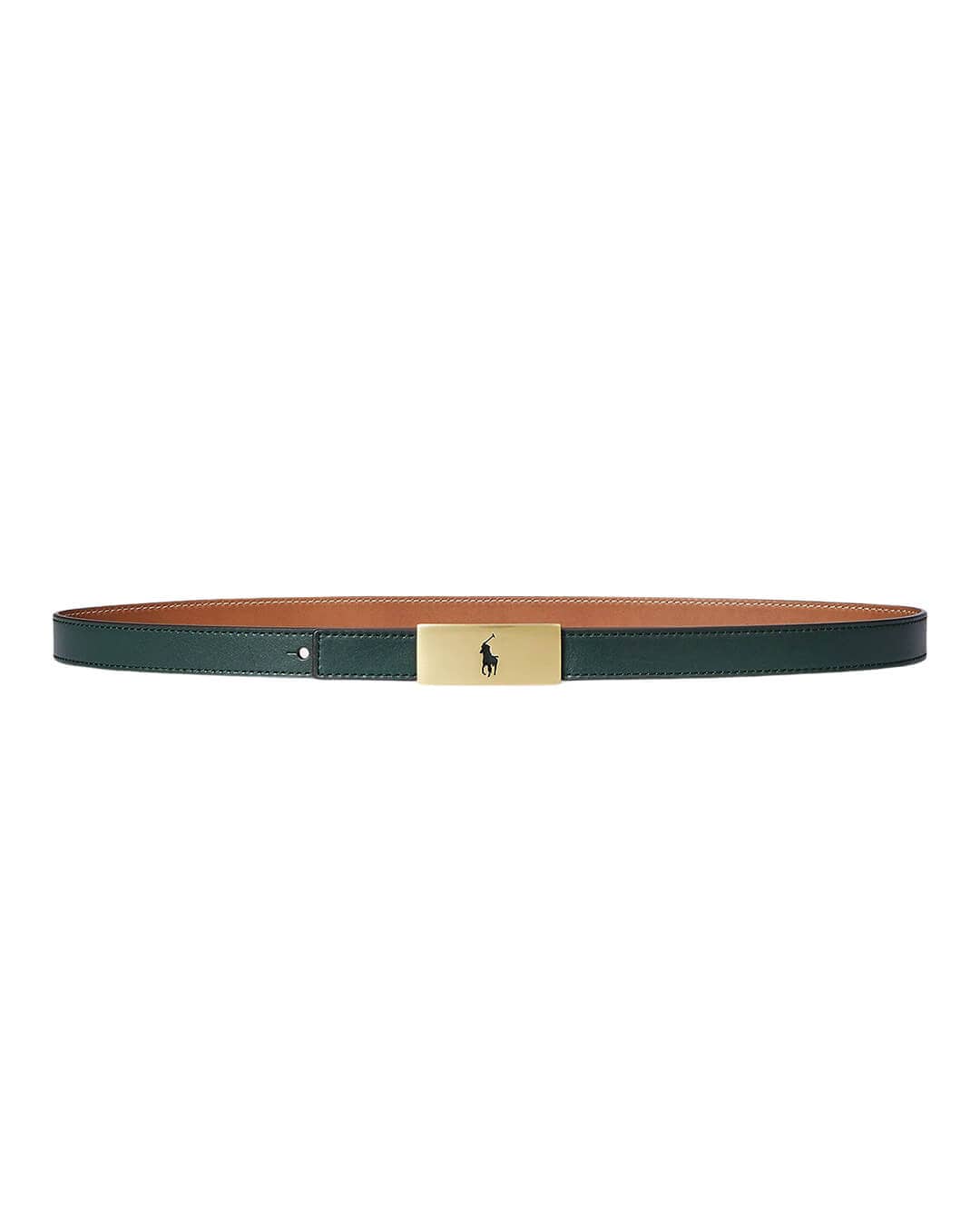 Polo Ralph Lauren Belts POLO ID REVERSIBLE VACHETTA LEATHER BELT BROWN