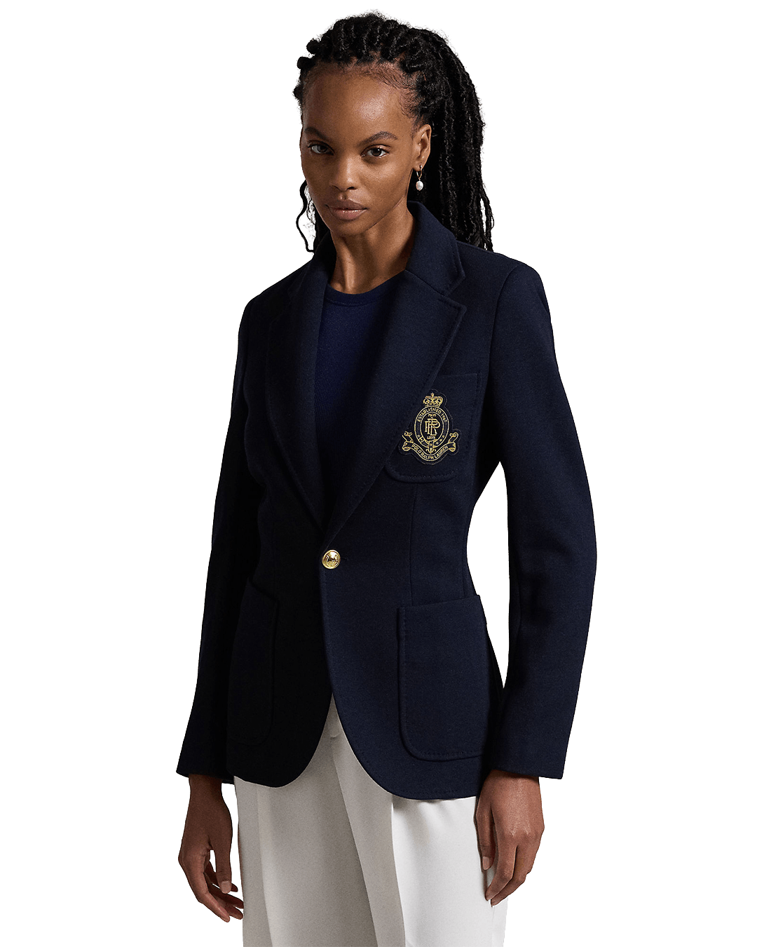 Polo Ralph Lauren Blazers Ralph Lauren Navy Ralph Lauren Single-Breasted Knit Blazer Navy