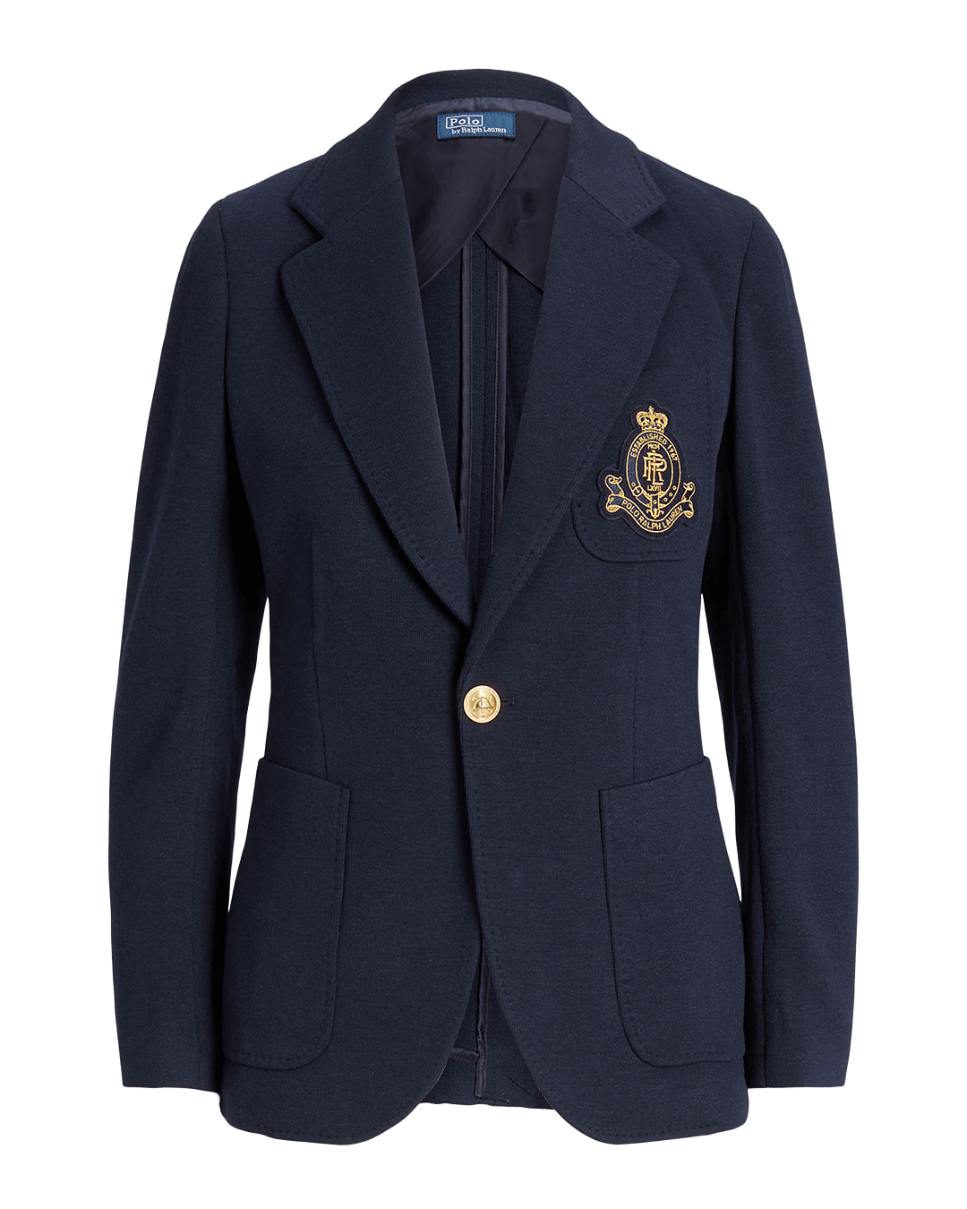 Polo Ralph Lauren Blazers Ralph Lauren Navy Ralph Lauren Single-Breasted Knit Blazer Navy