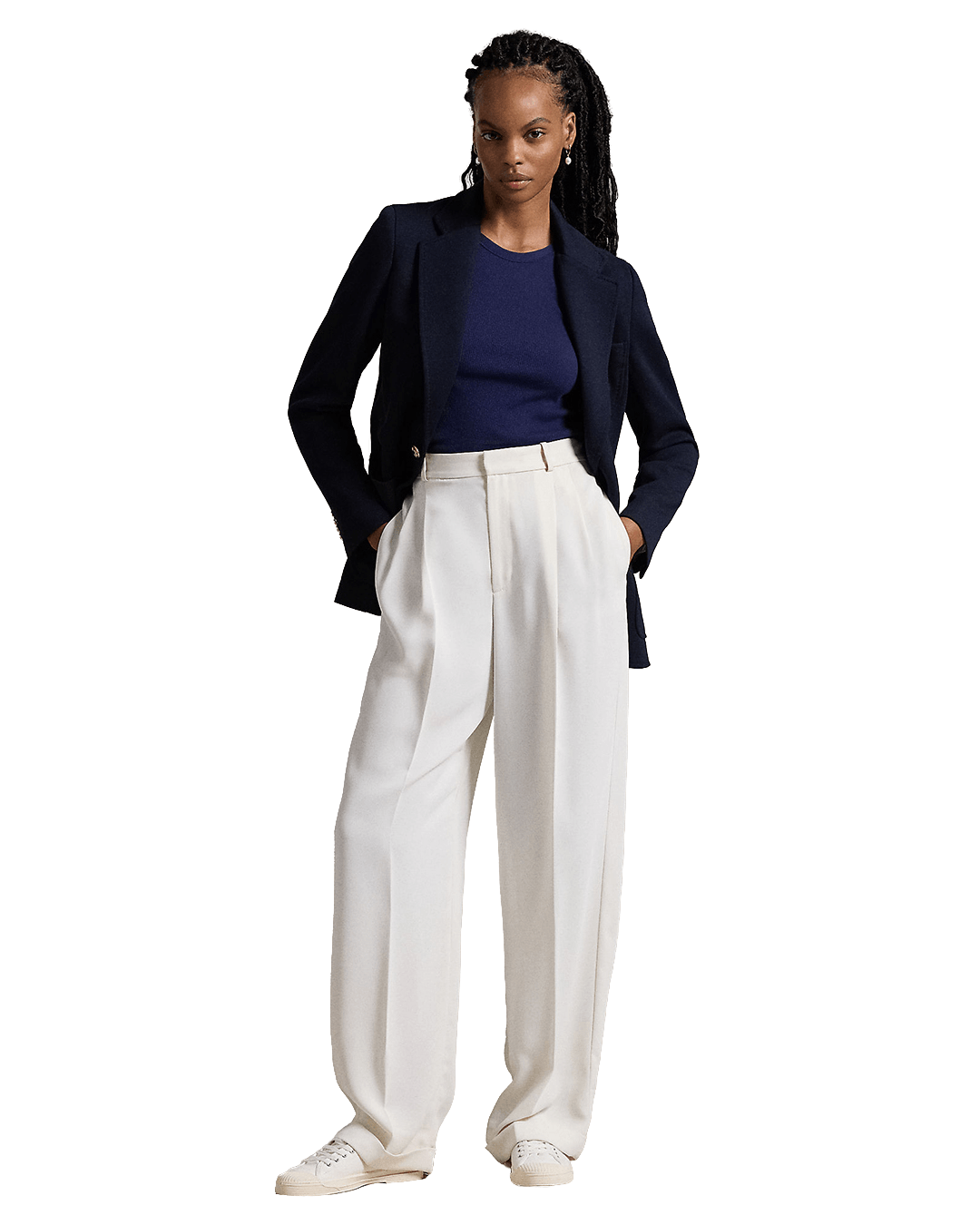Polo Ralph Lauren Blazers Ralph Lauren Navy Ralph Lauren Single-Breasted Knit Blazer Navy