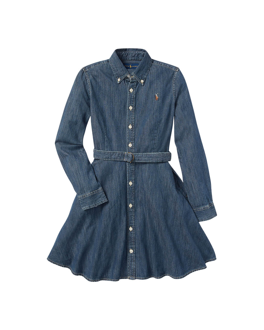 Polo Ralph Lauren Dresses BELTED COTTON DENIM SHIRTDRESS NAVY