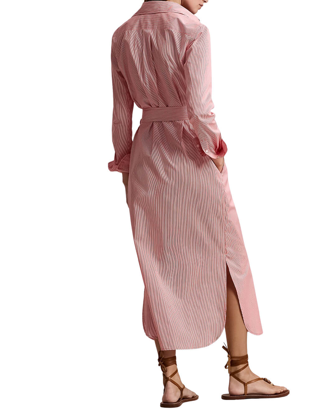 Polo Ralph Lauren Dresses Polo Ralph Lauren Red Belted Striped Cotton Dress