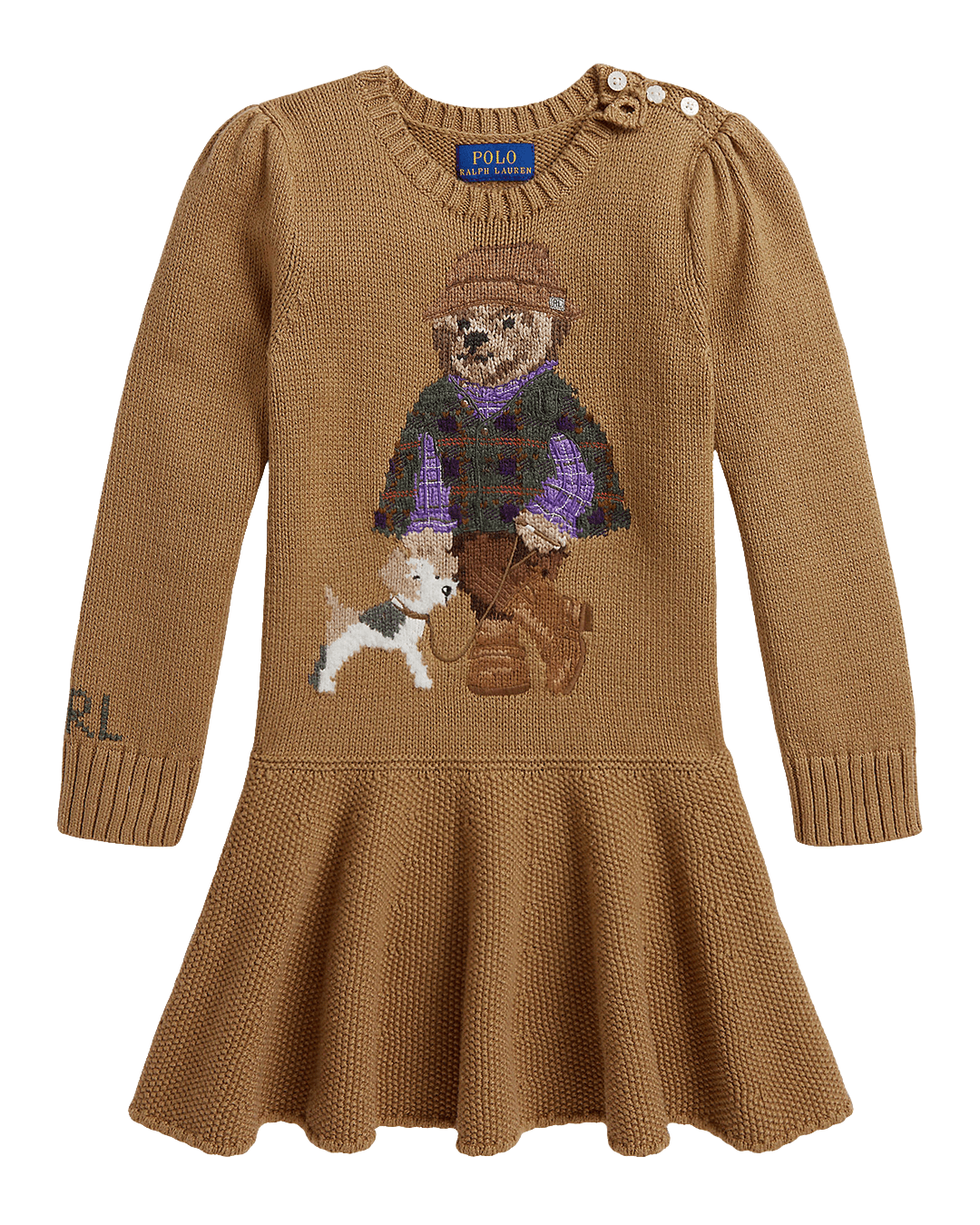 Polo Ralph Lauren Dresses Ralph Lauren Beige Ralph Lauren Ls Bear Cn Dress Beige