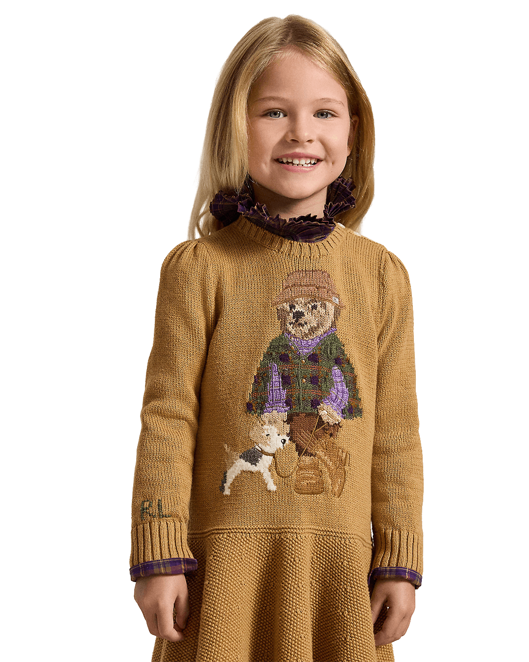 Polo Ralph Lauren Dresses Ralph Lauren Beige Ralph Lauren Ls Bear Cn Dress Beige