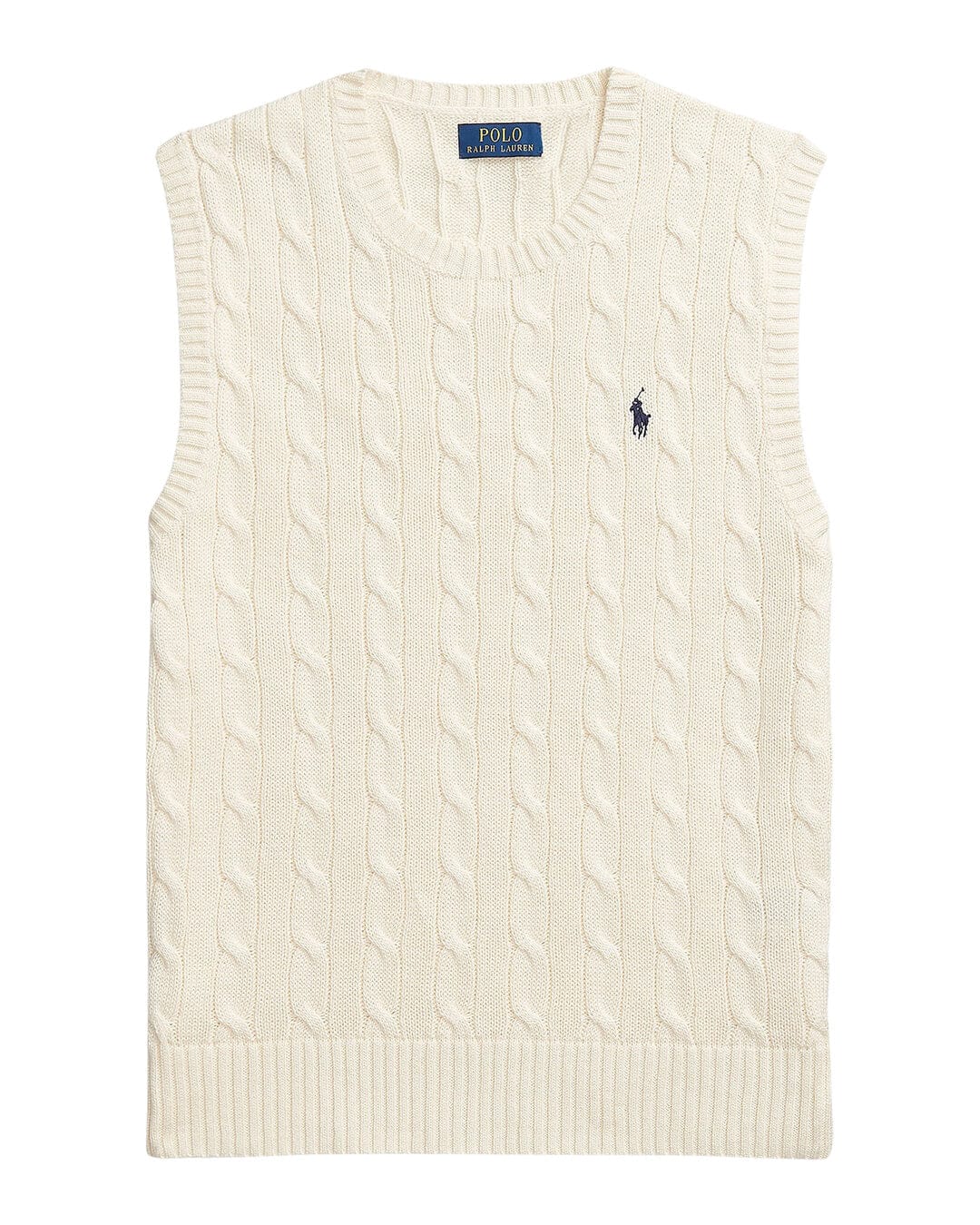 Polo Ralph Lauren Gilets CABLE KNIT VEST NATURAL