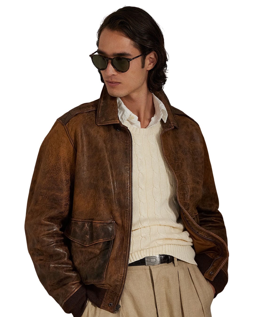 Polo Ralph Lauren Gilets CABLE KNIT VEST NATURAL