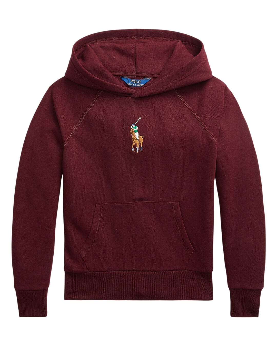Polo Ralph Lauren Jumpers Girls Polo Ralph Lauren Burgundy Big Pony Fleece Hoodie