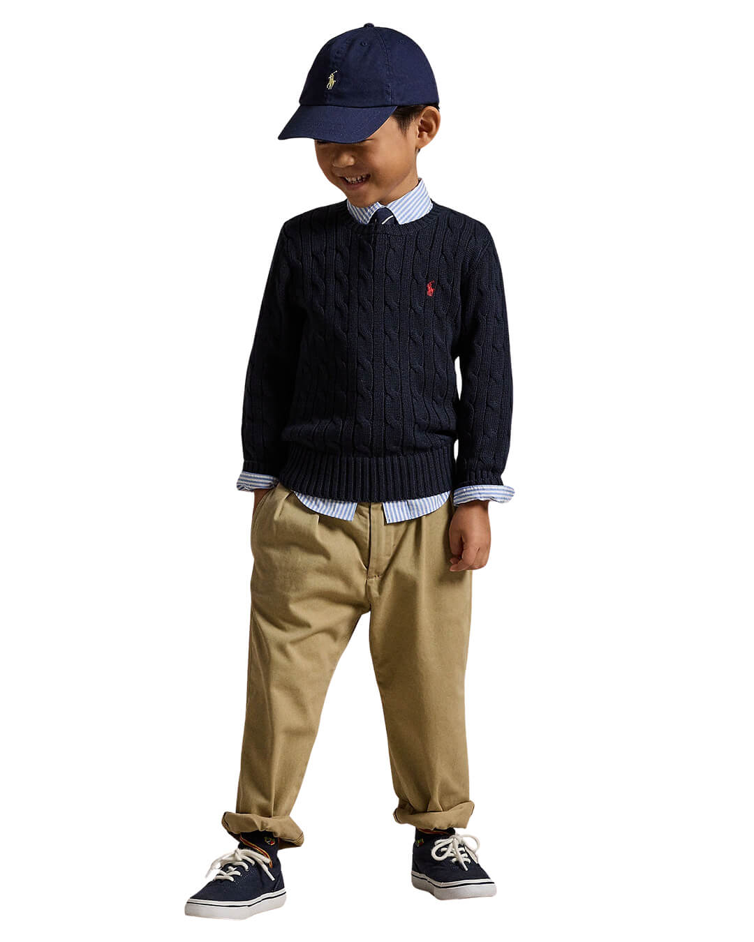 Polo Ralph Lauren Jumpers LS CABLE CN TOPS SWEATER NAVY 322702674060 AW24