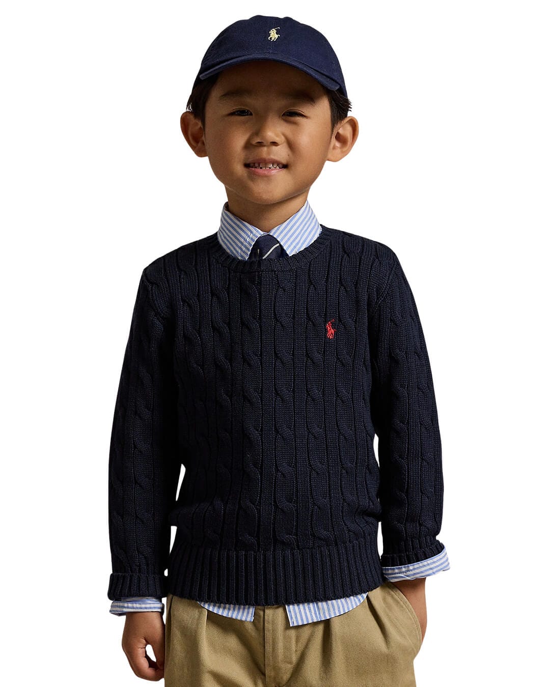 Polo Ralph Lauren Jumpers LS CABLE CN TOPS SWEATER NAVY 322702674060 AW24